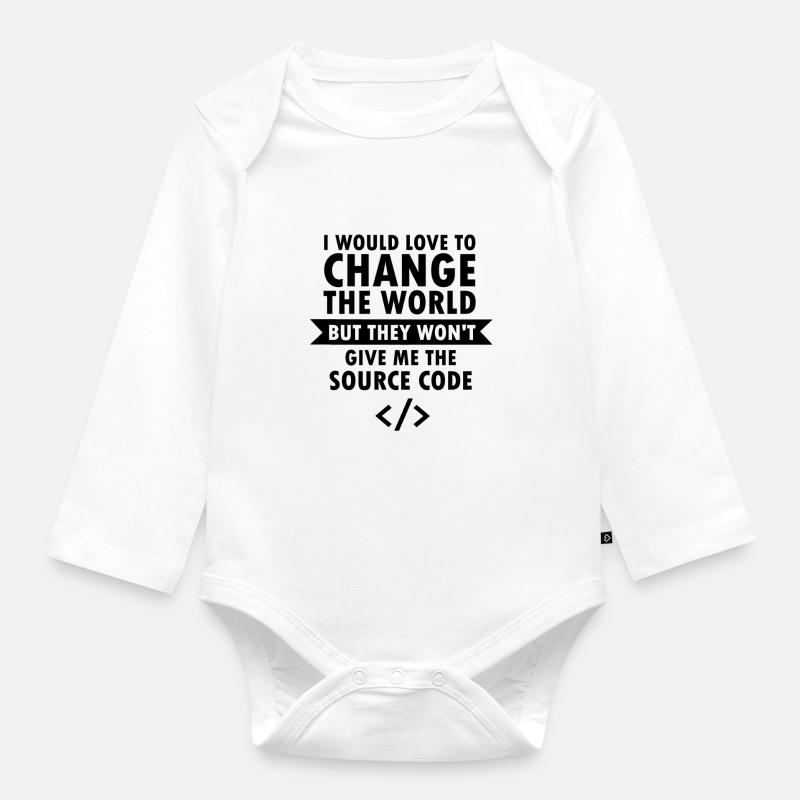 Programmierer Geschenk Programmieren Informatiker - Baby Bio-Langarm-Body - Weiß