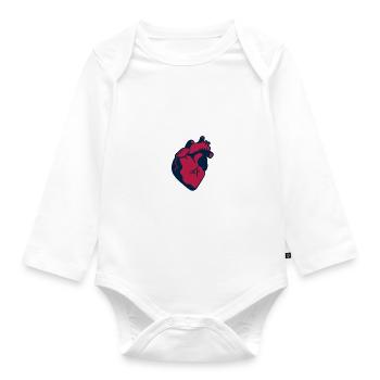 Biologiste cadeau biologie nerd bio professeur coeur - Body Bébé bio manches longues - blanc - Devant