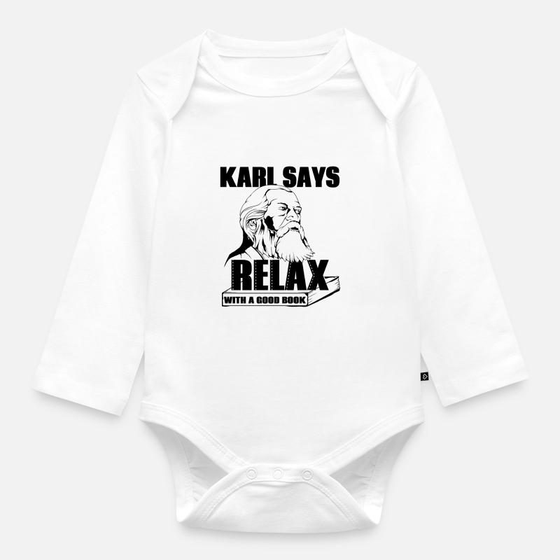 Karl Marx - Baby Bio-Langarm-Body - Weiß