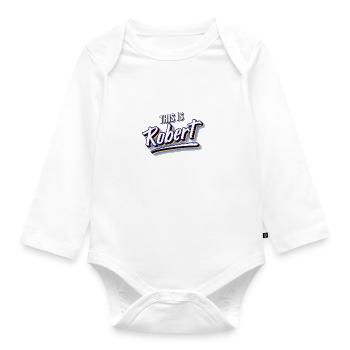 This Is Robert - Organic Longsleeve Baby Bodysuit - white - Front