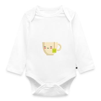 Tee - Baby Bio-Langarm-Body - Weiß - Vorne