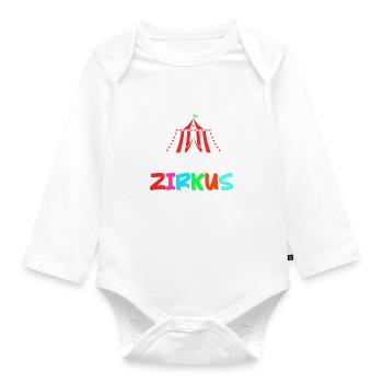 Was ein Zirkus - Baby Bio-Langarm-Body - Weiß - Vorne
