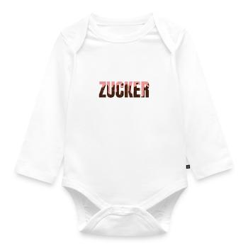 Zucker - Baby Bio-Langarm-Body - Weiß - Vorne
