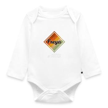 Freya - Baby Bio-Langarm-Body - Weiß - Vorne