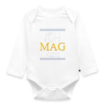 Häuslebauer Investor - Baby Bio-Langarm-Body - Weiß - Vorne