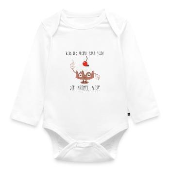 Wenn der Kuchen Redet haben Die Krümel Pause - Baby Bio-Langarm-Body - Weiß - Vorne