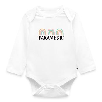 Paragliding Gleitschirmflieger Fallschirm Para - Baby Bio-Langarm-Body - Weiß - Vorne