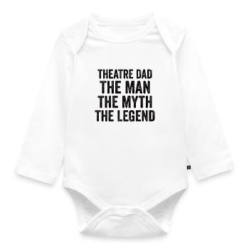 Theater Papa Schauspieler Darstellende Kunst Probe - Baby Bio-Langarm-Body - Weiß - Vorne