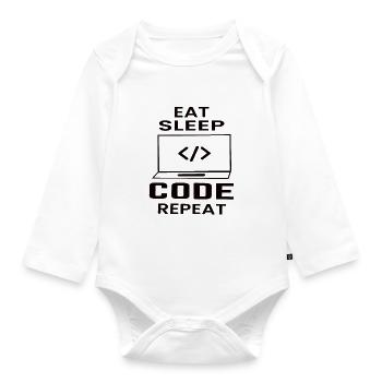 Softwareentwickler Programmierer Geschenk - Baby Bio-Langarm-Body - Weiß - Vorne