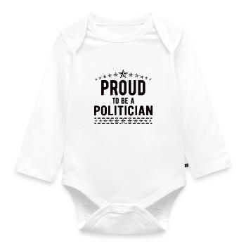 politician politician politics mayor elections - Organic Longsleeve Baby Bodysuit - white - Front