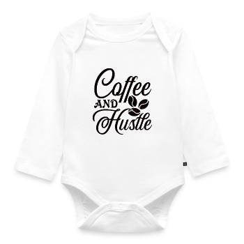 Coffee Work Morning Work Gift - Organic Longsleeve Baby Bodysuit - white - Front