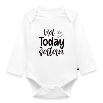 Sarcastic saying - Organic Longsleeve Baby Bodysuit - white - Front