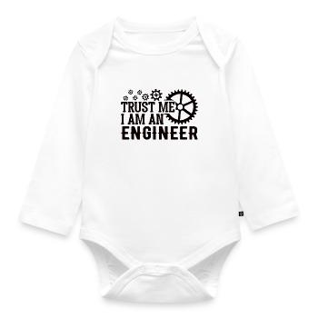 Mechanical Engineer Mechanical Engineer Profession - Organic Longsleeve Baby Bodysuit - white - Front