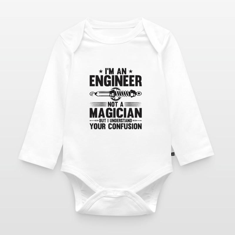 Engineer Brain Mechanical Engineering Electrical Engineering Math Organic Longsleeve Baby Bodysuit