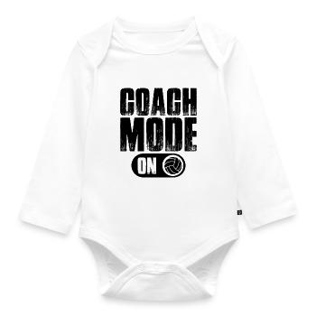 Volleyball Aufschlag Volleyballspieler Trainer - Baby Bio-Langarm-Body - Weiß - Vorne