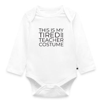 Teaching profession - Organic Longsleeve Baby Bodysuit - white - Front