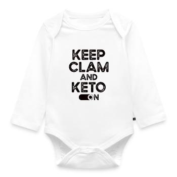 Keto Diet - Organic Longsleeve Baby Bodysuit - white - Front