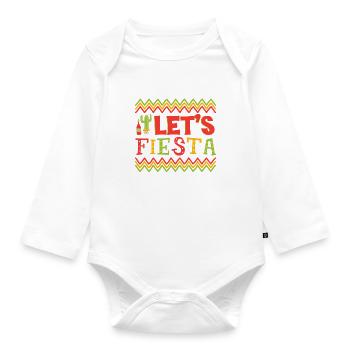 Lets Fiesta - Baby Bio-Langarm-Body - Weiß - Vorne