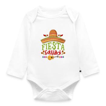 Fiesta Squad - Baby Bio-Langarm-Body - Weiß - Vorne