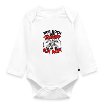 nur noch eine runde dann hor ich auf! - Gaming - Baby Bio-Langarm-Body - Weiß - Vorne