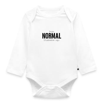 Ich war Normal vor zwei Labrador Hunde - Baby Bio-Langarm-Body - Weiß - Vorne