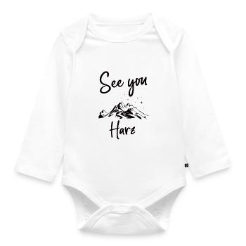 Harz Skiing Ore Mountains Snowboarding - Organic Longsleeve Baby Bodysuit - white - Front