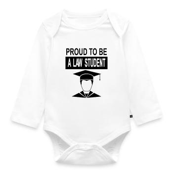 Law Study, Law Student, Law Degree Gift - Organic Longsleeve Baby Bodysuit - white - Front