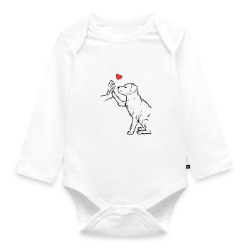 Rottweiler Cute Rottweiler Love Rottweiler - Baby Bio-Langarm-Body - Weiß - Vorne