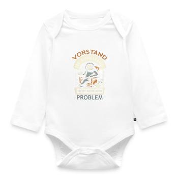 Vorstand Ruhestand - Baby Bio-Langarm-Body - Weiß - Vorne
