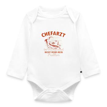 Chefarzt Ruhestand - Baby Bio-Langarm-Body - Weiß - Vorne