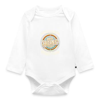 Opa Heinz - Baby Bio-Langarm-Body - Weiß - Vorne