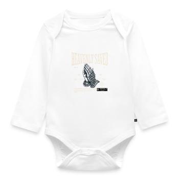 La foi céleste sauvée priant Jésus-Christ - Body Bébé bio manches longues - blanc - Devant