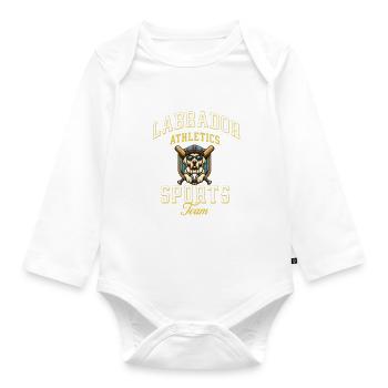 Labrador Athletics Baseball Mignon Conception d’équipe - Body Bébé bio manches longues - blanc - Devant