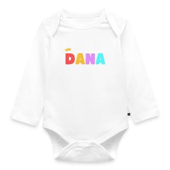 Dana! Personnalisable - Body Bébé bio manches longues - blanc - Devant