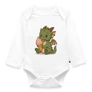 instead of fire - Organic Longsleeve Baby Bodysuit - white - Front