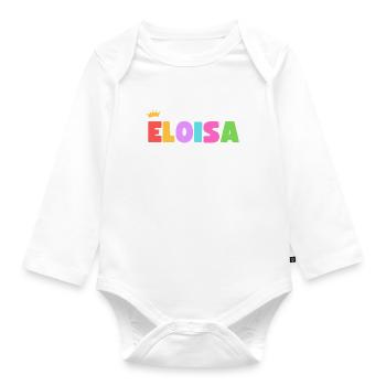 Eloisa! Personnalisable - Body Bébé bio manches longues - blanc - Devant