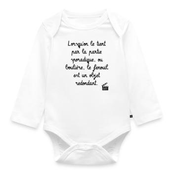 Kaameløtt - Réplique Culte - Citation Karadoc - Body Bébé bio manches longues - blanc - Devant