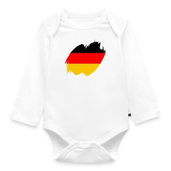 Drapeau allemand Drapeau allemand Utilisé Look Home - Body Bébé bio manches longues - blanc - Devant