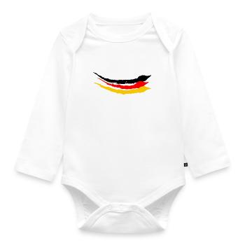 Drapeau de l’Allemagne Drapeau allemand Utilisé Look Homeland - Body Bébé bio manches longues - blanc - Devant
