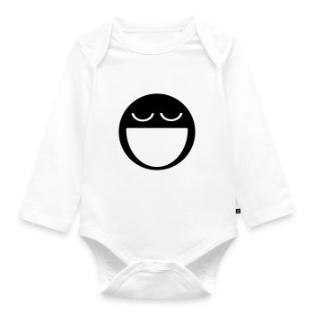 satisfait - Body Bébé bio manches longues - blanc - Devant