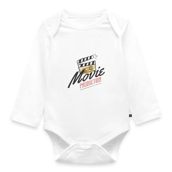 Film production film producer director director flap - Organic Longsleeve Baby Bodysuit - white - Front