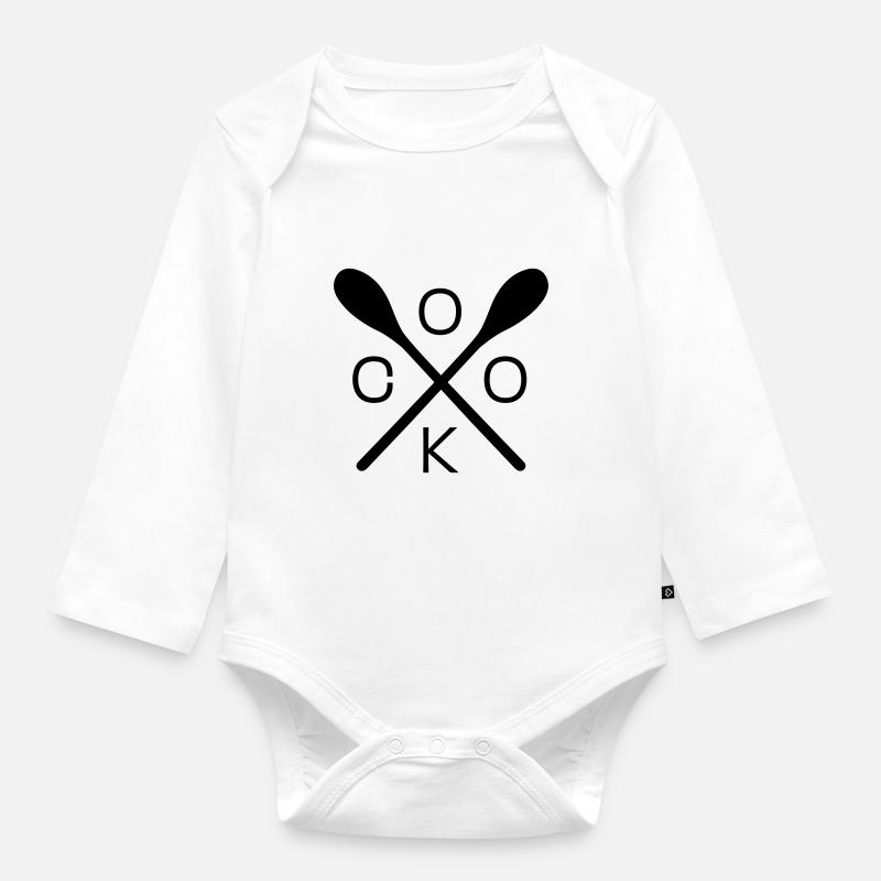 cuisinier - Body Bébé bio manches longues - blanc