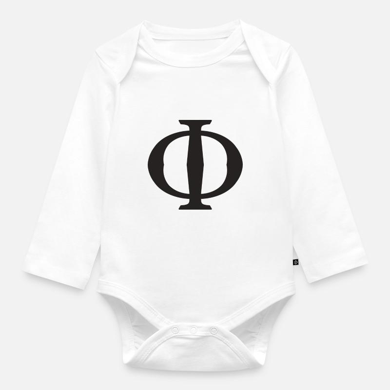 Phi - Baby Bio-Langarm-Body - Weiß