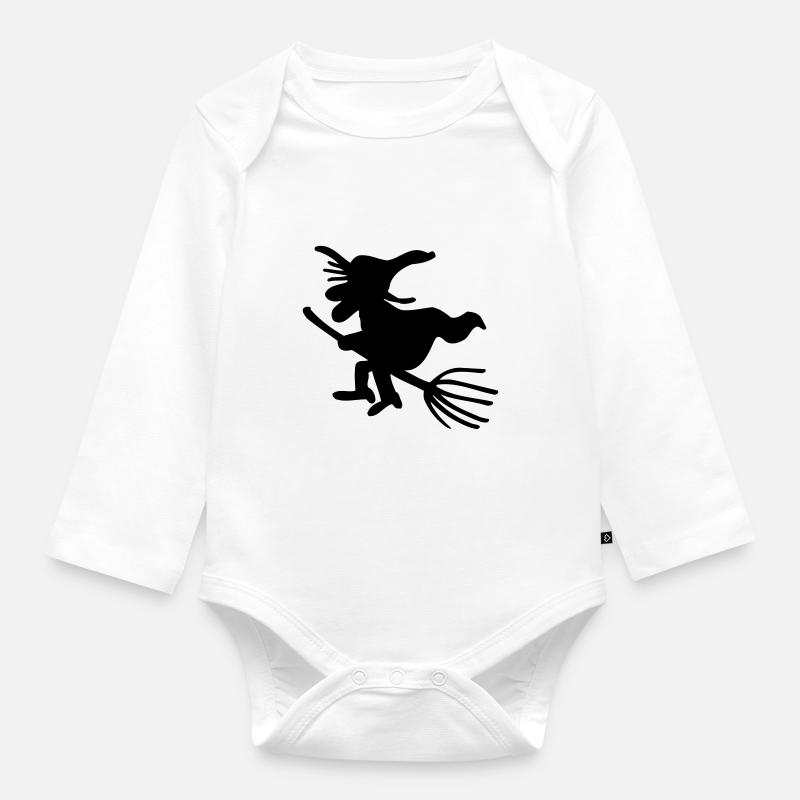 sorcière - Body Bébé bio manches longues - blanc