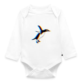 pinguin tier nordpol flügel - Baby Bio-Langarm-Body - Weiß - Vorne