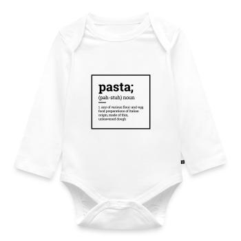 Pasta - Baby Bio-Langarm-Body - Weiß - Vorne