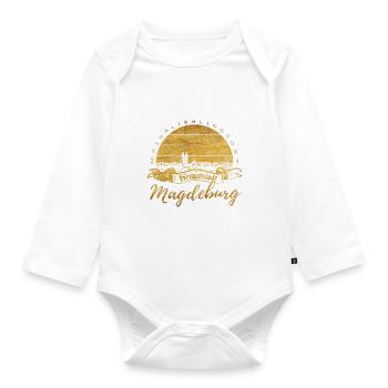 Magdeburg - Baby Bio-Langarm-Body - Weiß - Vorne