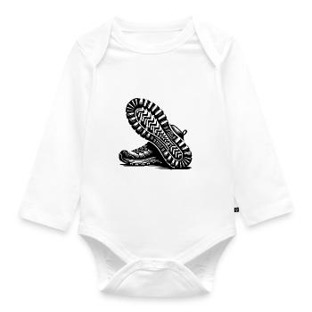 Wanderstiefel mit tiefem Profil - Baby Bio-Langarm-Body - Weiß - Vorne