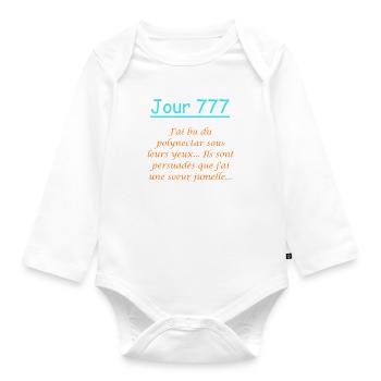 Jour 777 – Mission Polynectar accomplie ! - Body Bébé bio manches longues - blanc - Devant