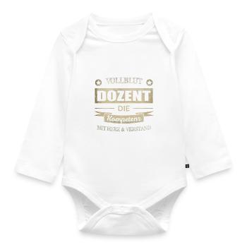 Dozent Spruch - Baby Bio-Langarm-Body - Weiß - Vorne